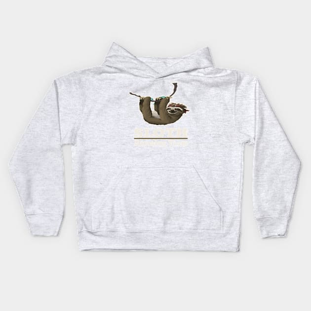 Sloth Running Team Kids Hoodie by Ricaso